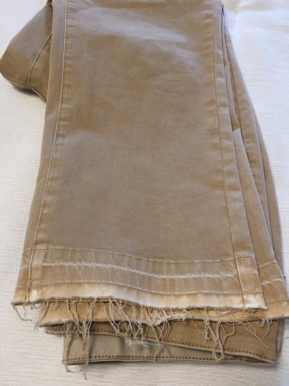 Tribal Cropped Tan Fringe Capris - Picture 2 of 4
